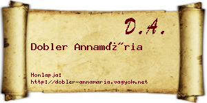 Dobler Annamária névjegykártya