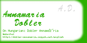 annamaria dobler business card